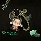 Skullpanda-Llavero kawaii hecho a mano con flor de ciruelo y tinta, colgante para bolso, llavero de coche, caja ciega de moda, juguete para regalo - Miniatura 14
