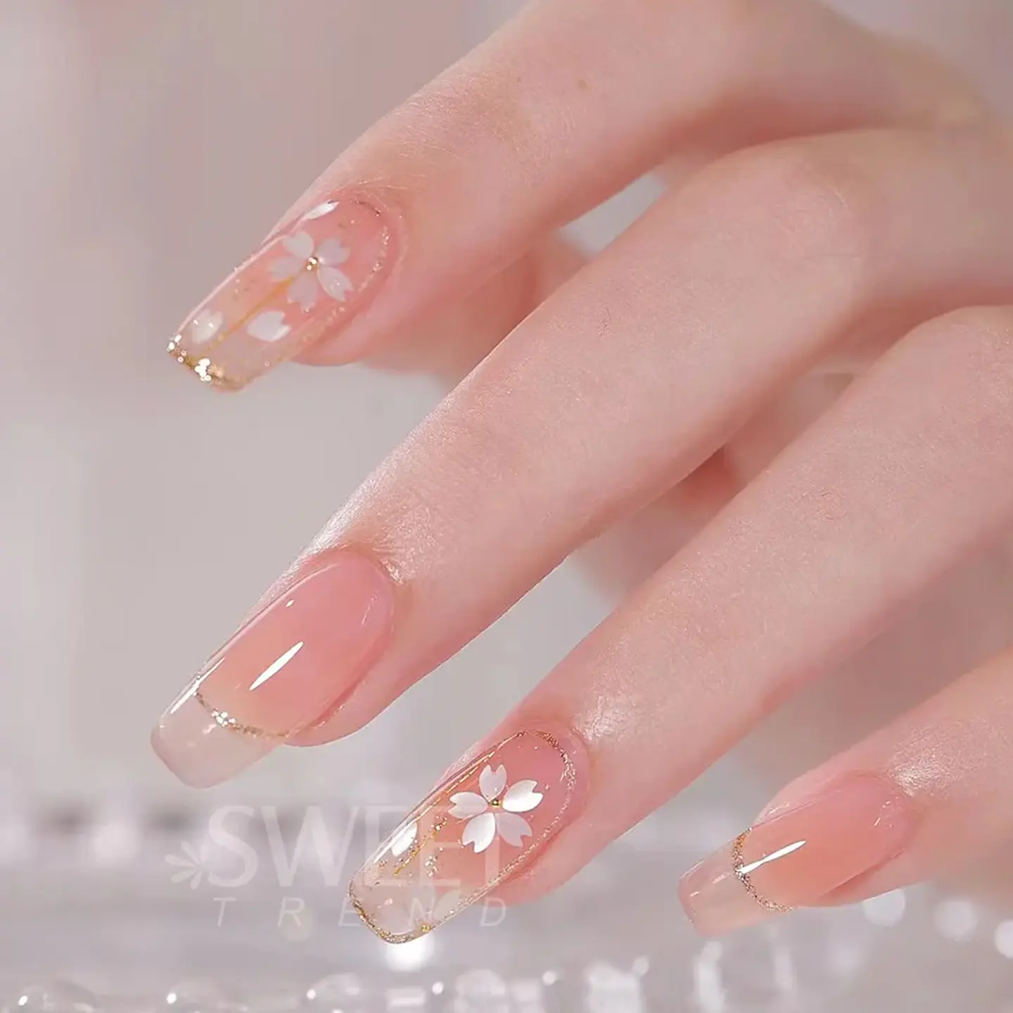 6 rejillas Sakura flor pétalo Chip lentejuelas para uñas flores de cerezo pegatinas brillantes primavera decoración holográfica japonesa escamas SAS128 15