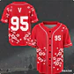 J-HOPE 94 Camiseta de béisbol con estampado de flor de cerezo, camisa de manga corta con estampado floral, tops informales de estilo urbano para fanáticos del Kpop para niños y jóvenes - Miniatura 11