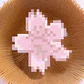 Horquilla bonita de flor de cerezo pixelada rosa para primavera, horquilla femenina de flor dulce para flequillo o adorno lateral para el cabello - Miniatura 14