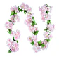 Flores de cerezo artificiales de 2,2 m, enredaderas, flores de seda, guirnalda colgante de ratán Sakura, decoración del jardín del hogar para fiesta de boda - Miniatura 12