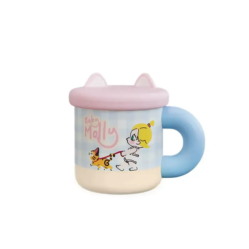 POP MART DIMOO CRYBABY Lububu Hirono Starfy Taza de Cerámica Serie Blind Box Taza de Café Portátil de Dibujos Animados Regalo Sorpresa para Niñas 18