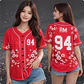 J-HOPE 94 Camiseta de béisbol con estampado de flor de cerezo, camisa de manga corta con estampado floral, tops informales de estilo urbano para fanáticos del Kpop para niños y jóvenes - Miniatura 4