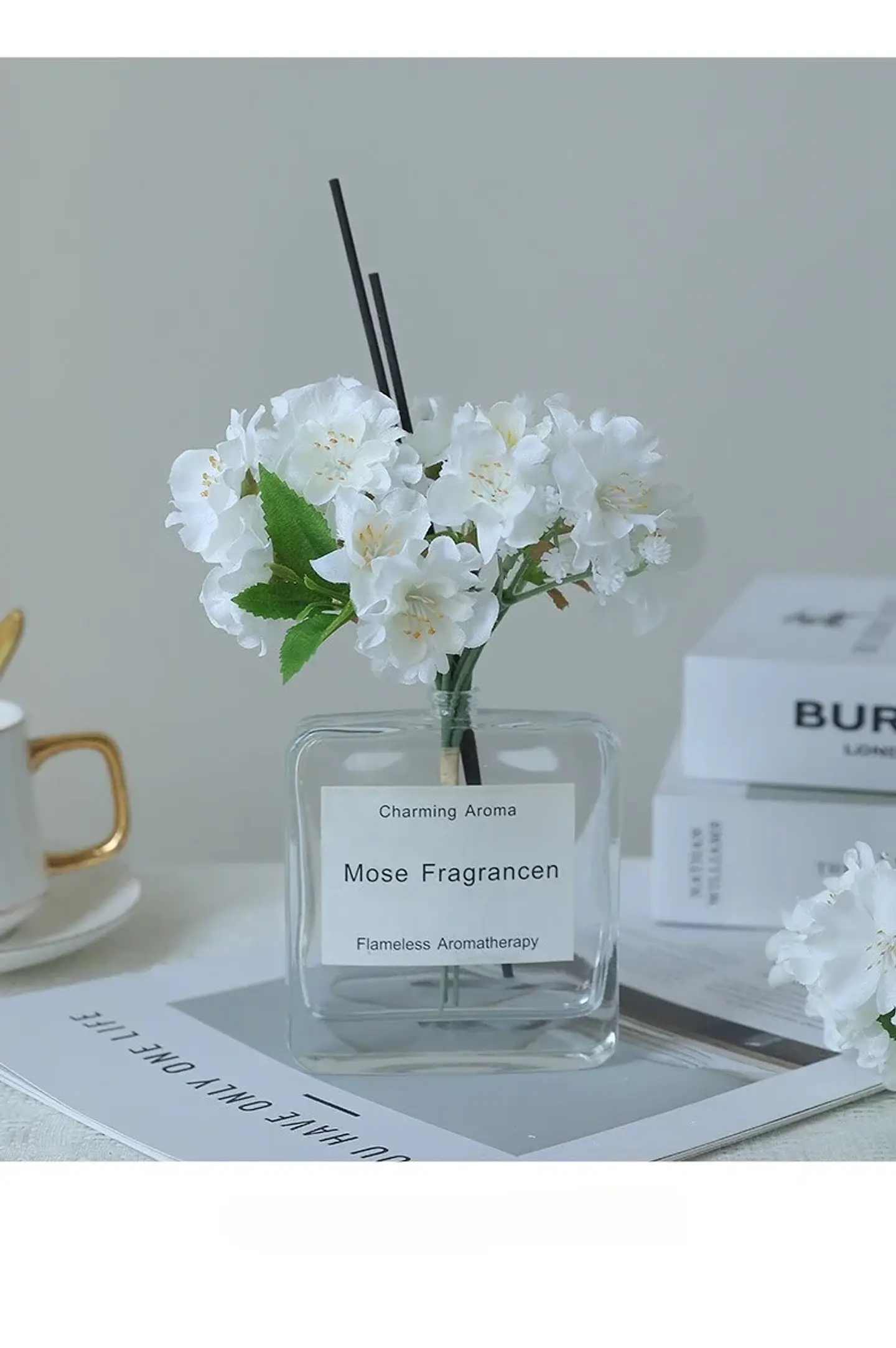 5 uds flores de simulación ramo de flor de cerezo decoración de dormitorio flor falsa de seda flores de melocotón artificiales decoración de balcón 17