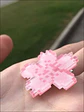 Horquilla bonita de flor de cerezo pixelada rosa para primavera, horquilla femenina de flor dulce para flequillo o adorno lateral para el cabello - Miniatura 19