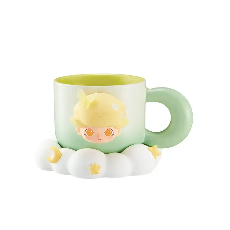 POP MART DIMOO CRYBABY Lububu Hirono Starfy Taza de Cerámica Serie Blind Box Taza de Café Portátil de Dibujos Animados Regalo Sorpresa para Niñas 29