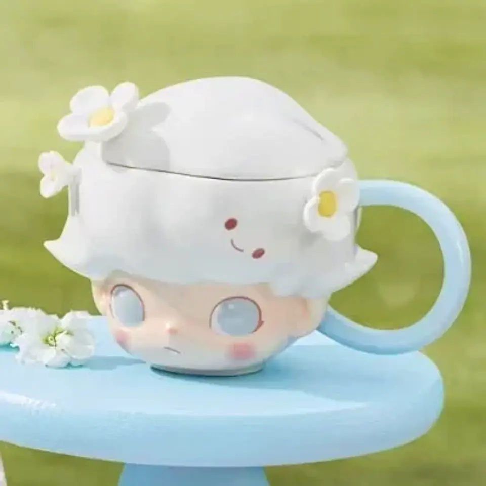 POP MART DIMOO CRYBABY Lububu Hirono Starfy Taza de Cerámica Serie Blind Box Taza de Café Portátil de Dibujos Animados Regalo Sorpresa para Niñas 35