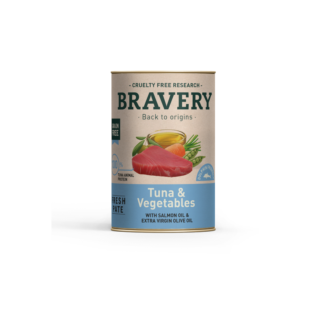Bravery Lata Tuna And Vegetables Dog Wet Food 290 gr