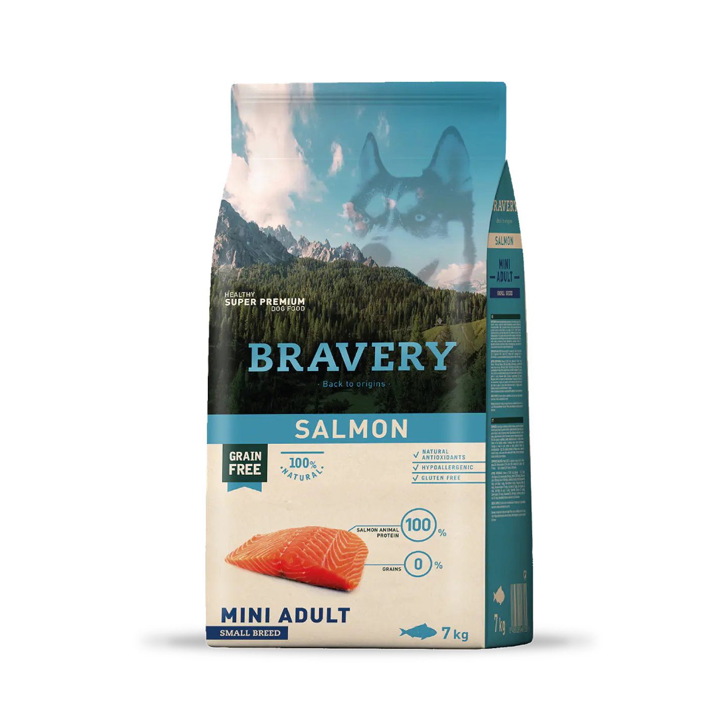 BRAVERY SALMON MINI ADULT 7 KG 1