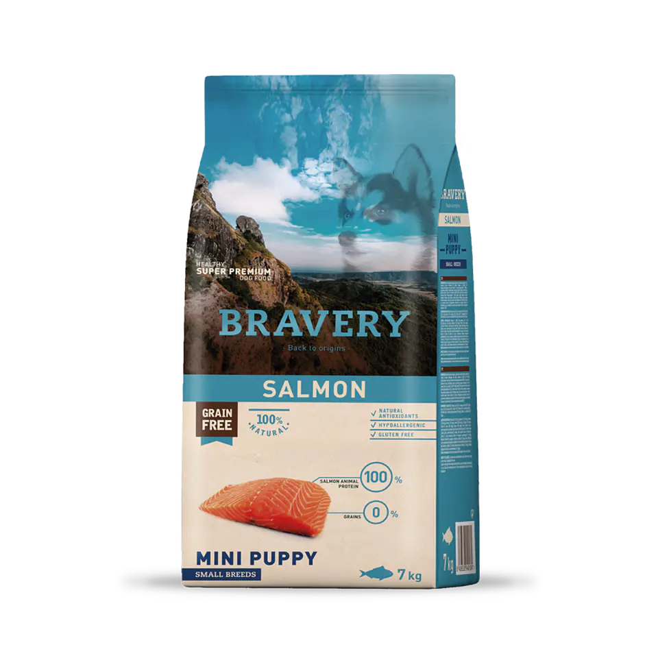 BRAVERY SALMON MINI PUPPY 7 KG 1