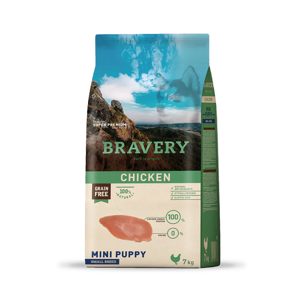 BRAVERY CHICKEN MINI PUPPY 7 KG 1
