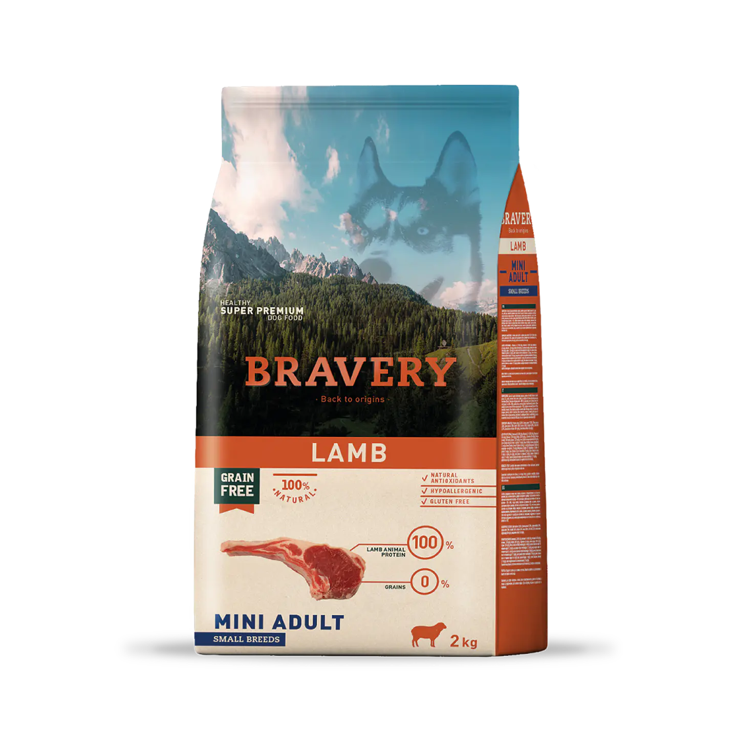 BRAVERY LAMB MINI ADULT 2 KG 1