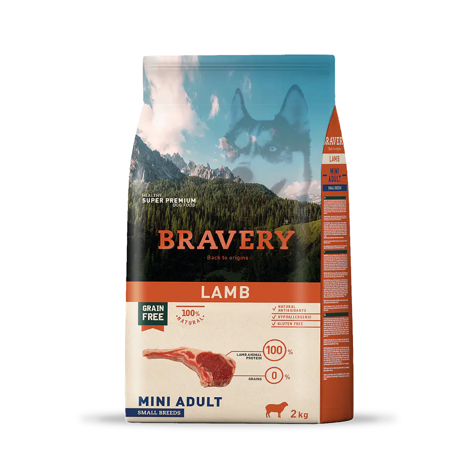 BRAVERY LAMB MINI ADULT 2 KG 1