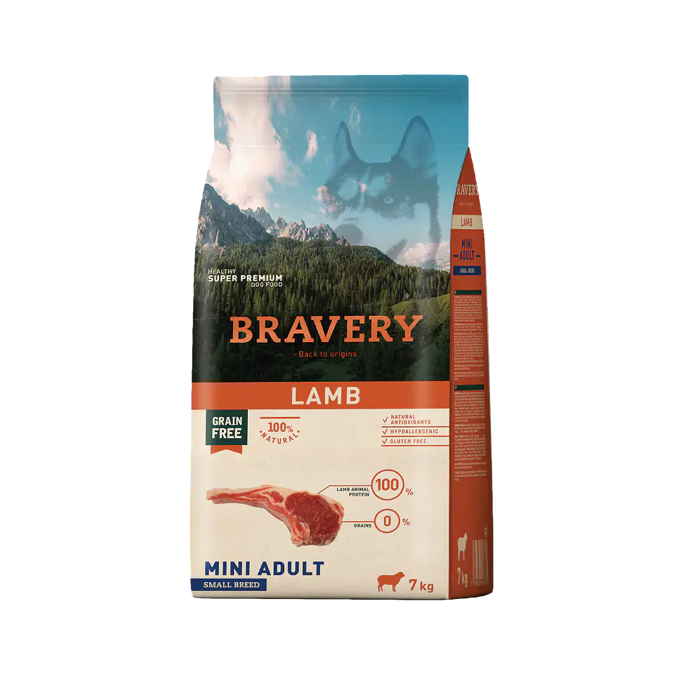 BRAVERY LAMB MINI ADULT 7 KG 1