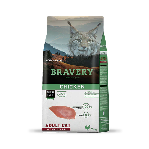 BRAVERY CHICKEN ADULT CAT STERELIZED 7 KG