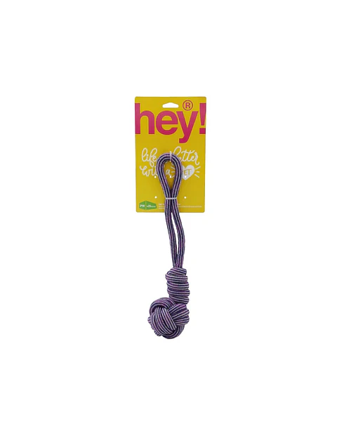 HEY PERRO MAXI CUERDA MANILLA MORADO 38X8 CM