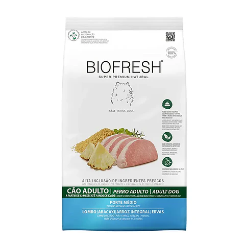 BIOFRESH ADULTOS RAZA MEDIA CERDO Y PIÑA 3 KG