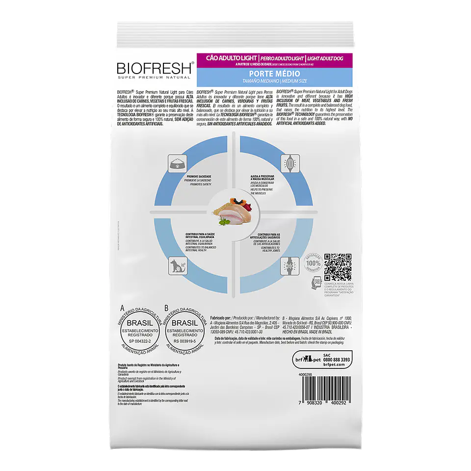 BIOFRESH LIGHT ADULTO RAZA MEDIA 10,1 KG 2