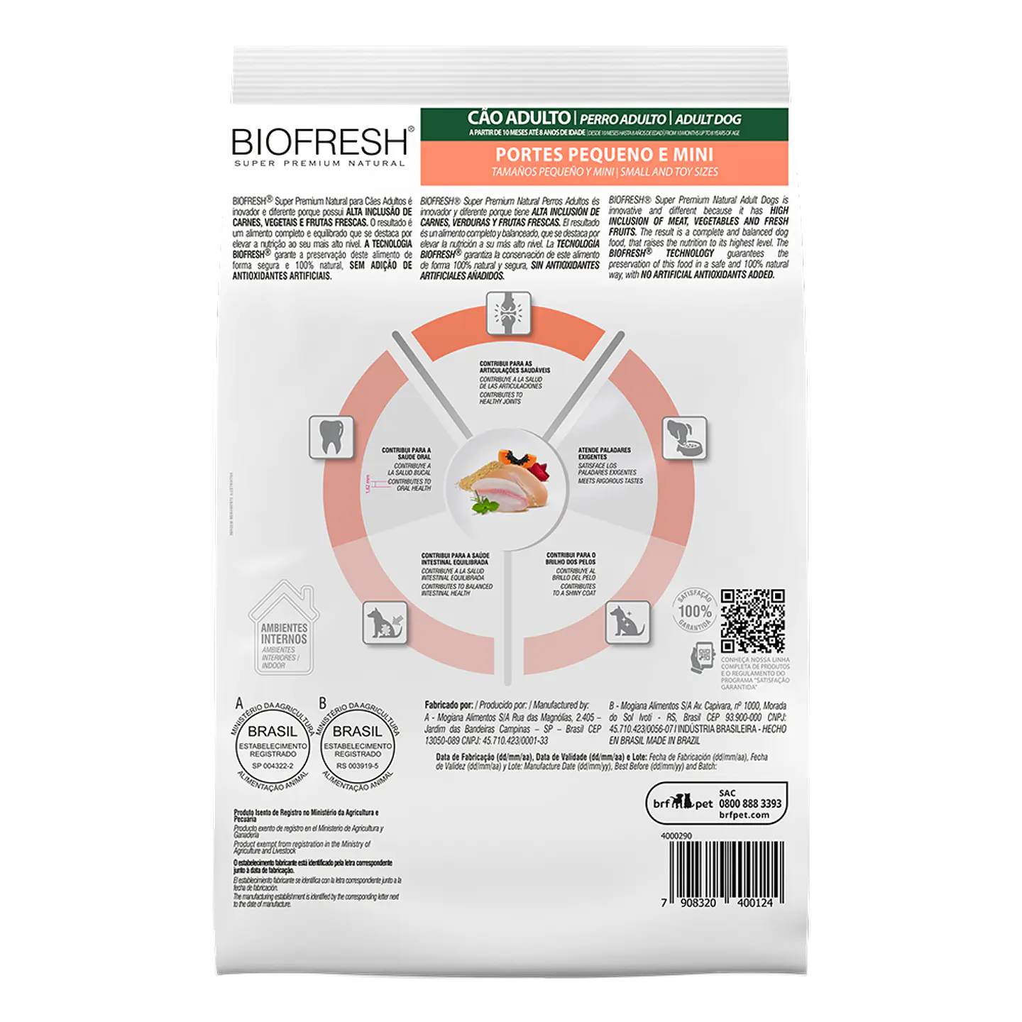BIOFRESH ADULTOS RAZA PEQUEÑA Y MINI 3 KG 2