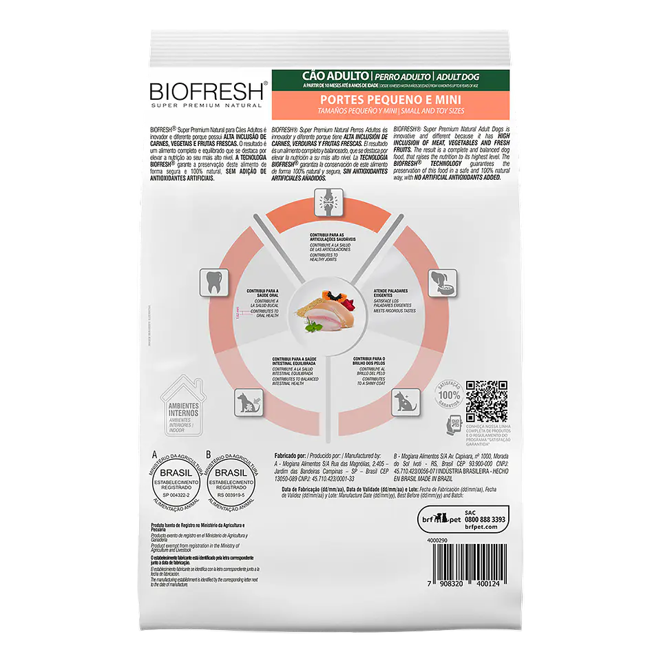 BIOFRESH ADULTOS RAZA PEQUEÑA Y MINI 3 KG 2