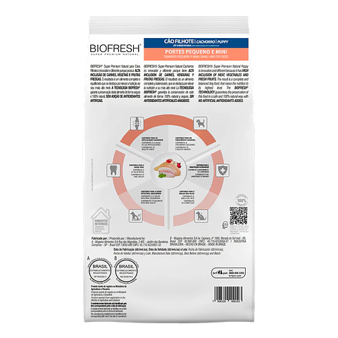 BIOFRESH CACHORROS RAZA PEQUEÑA Y MINI 3 KG