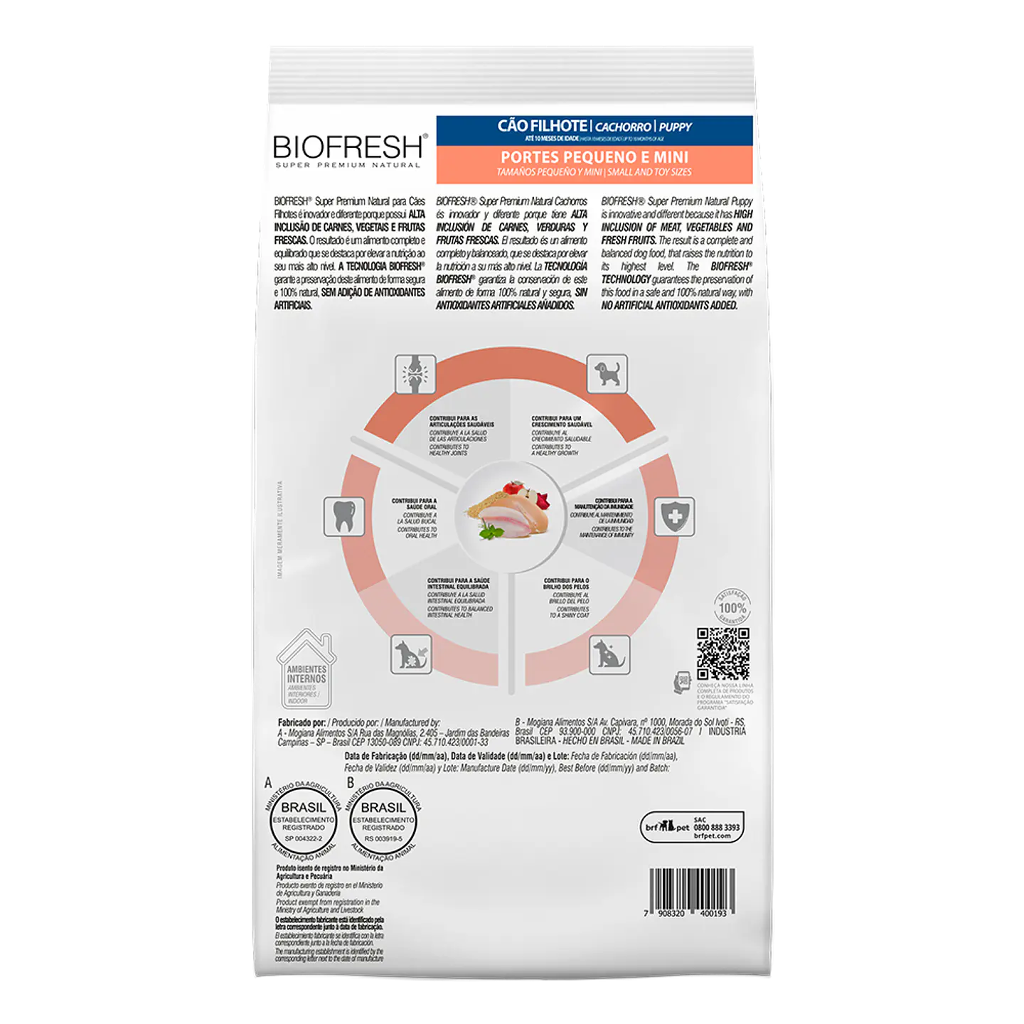 BIOFRESH CACHORROS RAZA PEQUEÑA Y MINI 3 KG 2