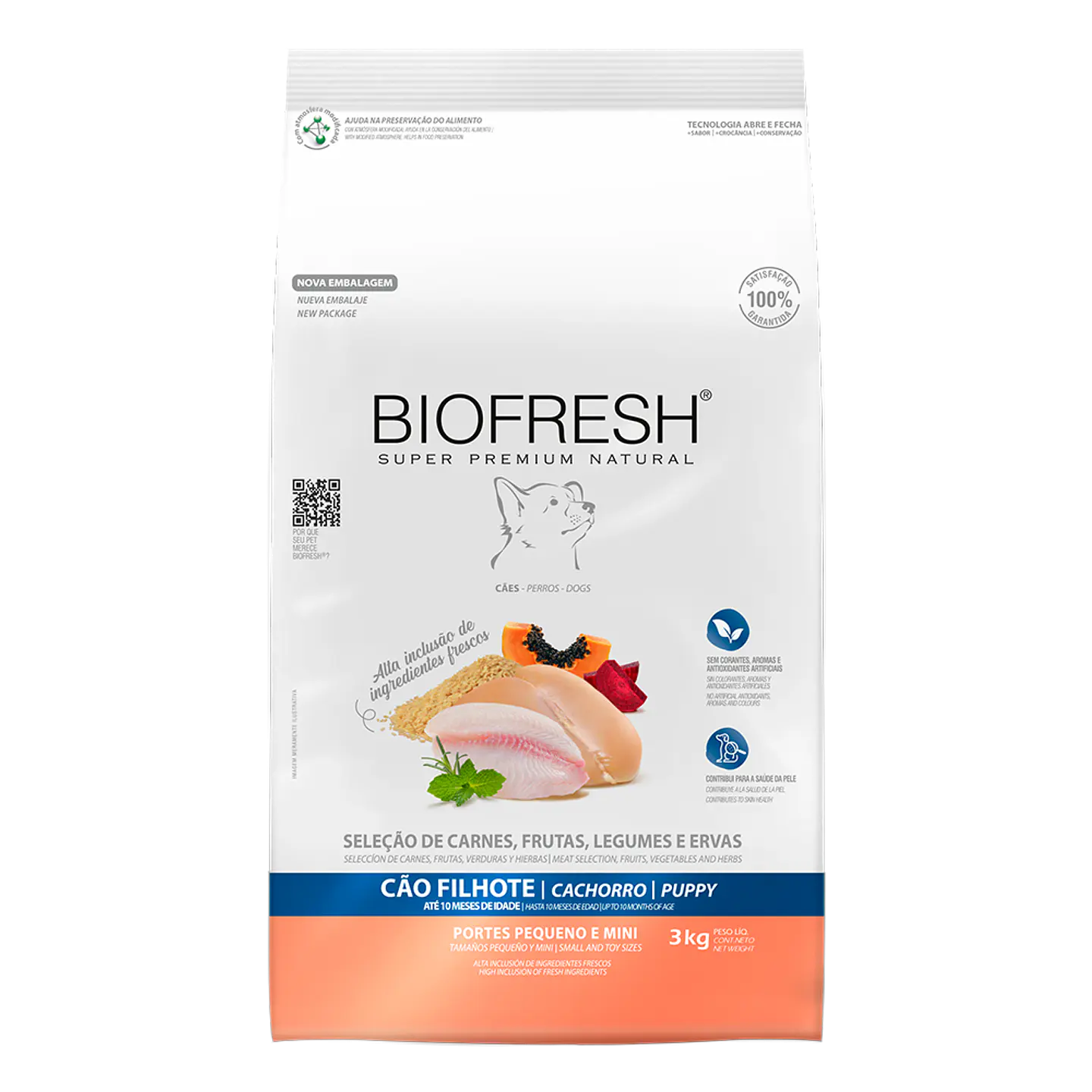 BIOFRESH CACHORROS RAZA PEQUEÑA Y MINI 3 KG 1