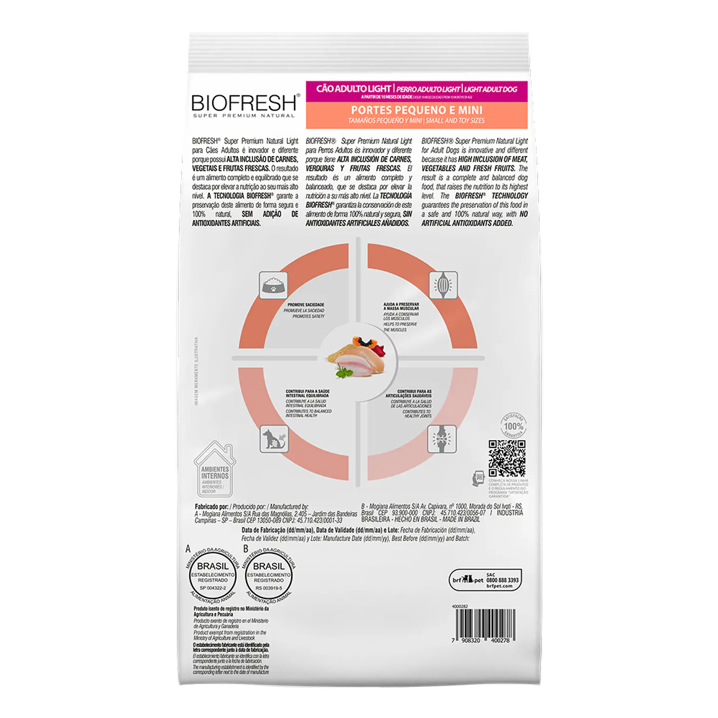 BIOFRESH LIGHT ADULTO RAZA PEQUEÑA Y MINI 3 KG 2