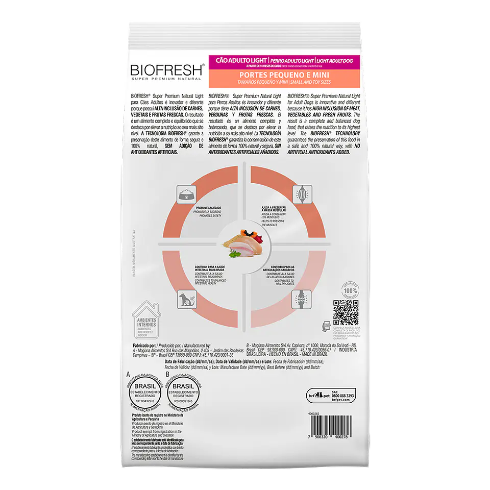 BIOFRESH LIGHT ADULTO RAZA PEQUEÑA Y MINI 3 KG 2