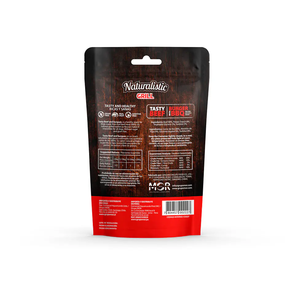 NATURALISTIC TASTY BEEF BURGER WITH BBQ 120 GR 3 UN 2