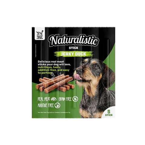 NATURALISTIC STICK JERKY PATO 5 UNIDADES 75 GR