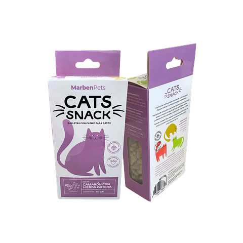 CATS SNACK GALLETAS CAMARÓN CON HIERBA GATERA