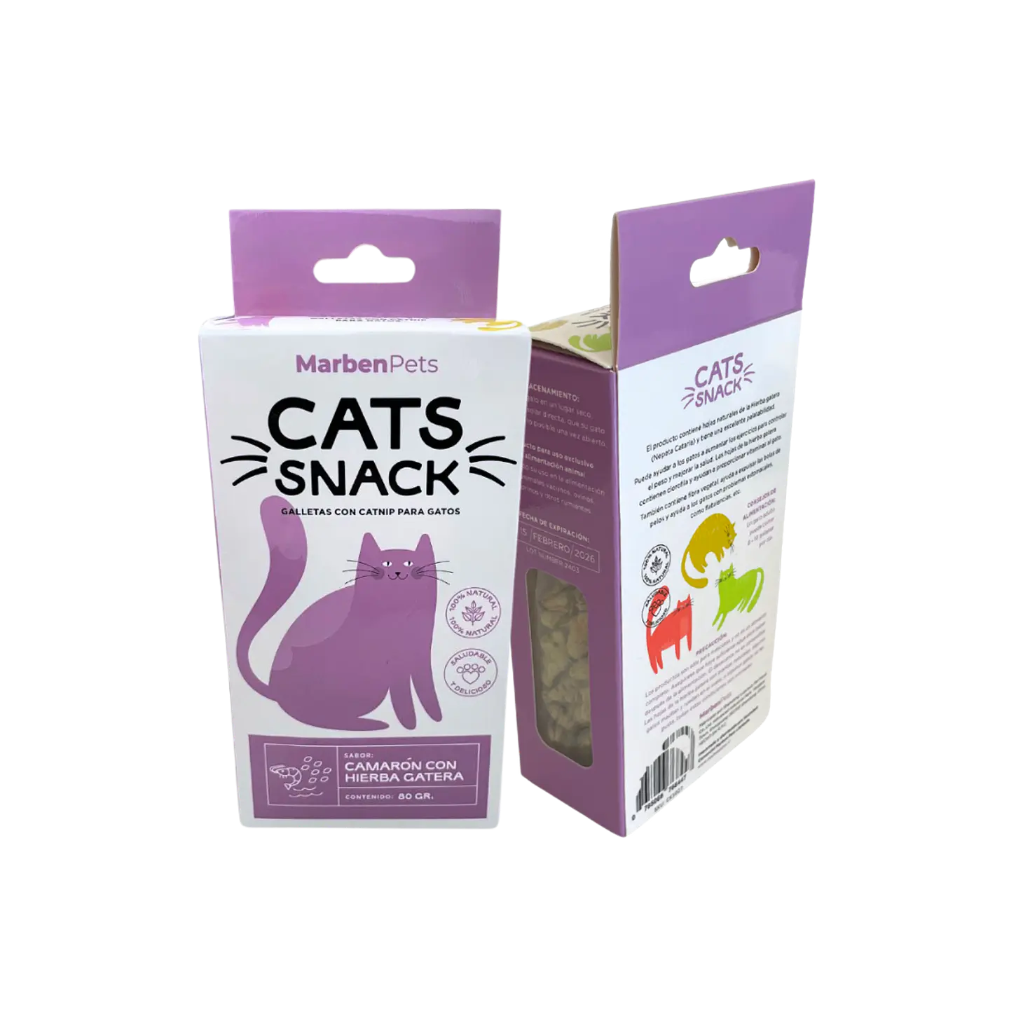 CATS SNACK GALLETAS CAMARÓN CON HIERBA GATERA 1