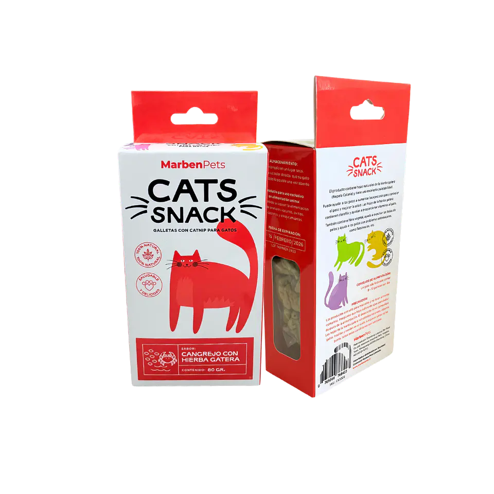 CATS SNACK GALLETAS CANGREJO CON HIERBA GATERA 1
