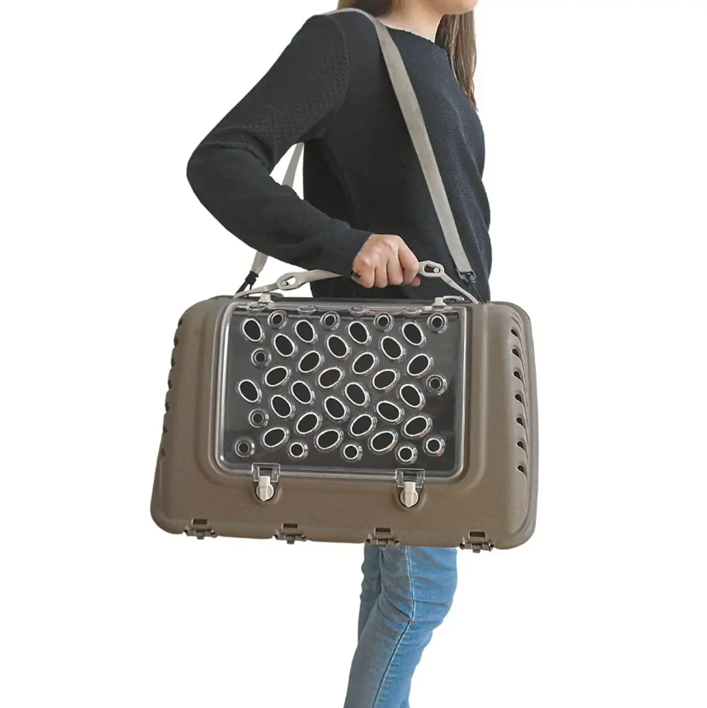 BOLSO TRANSPORTE PRATIKO 1 GRIS CON CORREA 2