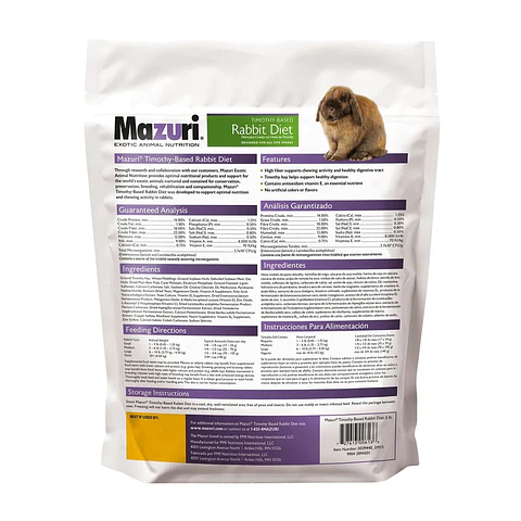 MAZURI TIMOTHY RABBIT DIET 2,5 KG