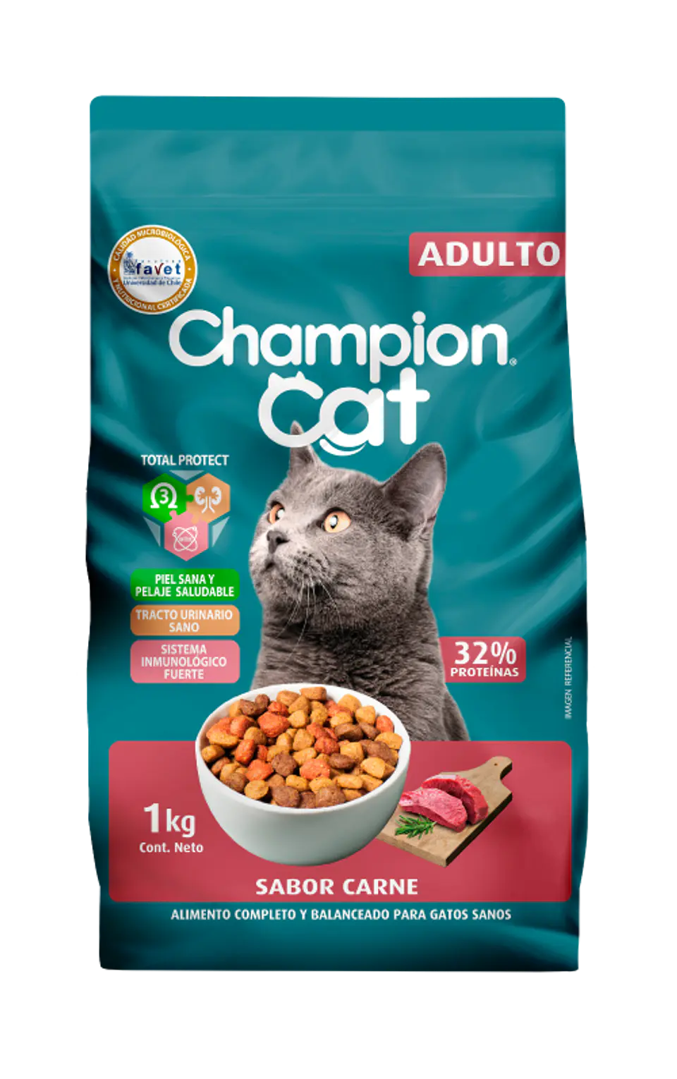 CHAMPION CAT SABOR CARNE ADULTO 8 KG 1