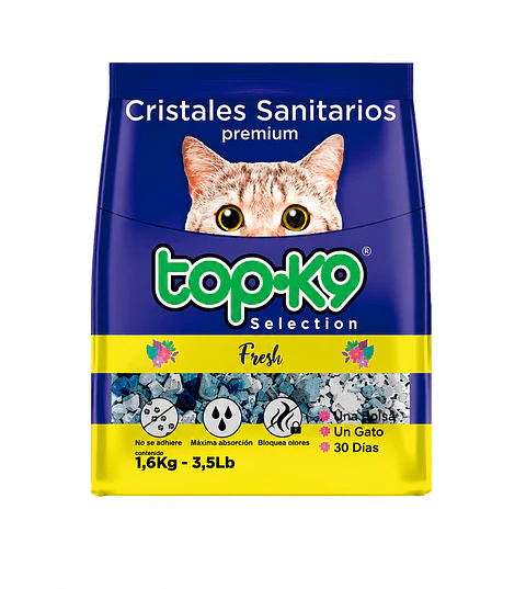 TOP-K9 CRISTALES SANITARIOS FRESH 1,6 KG