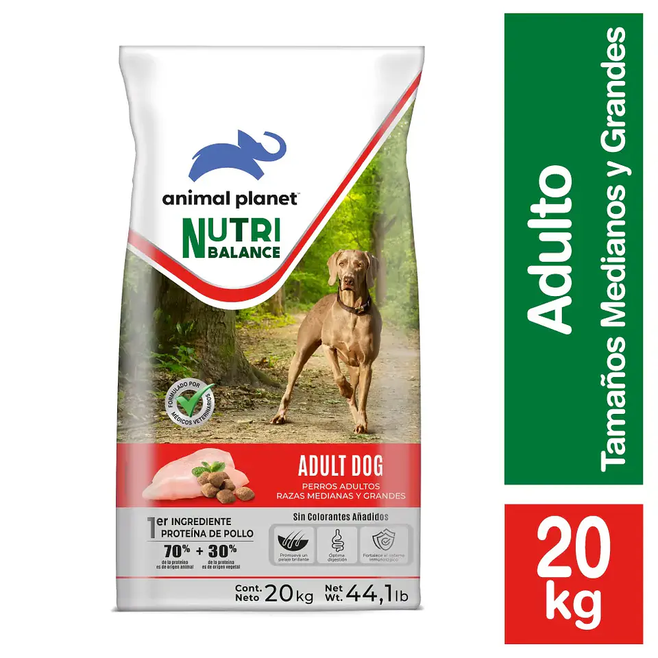 ANIMAL PLANET SABOR POLLO ADULTO 20 KG 2
