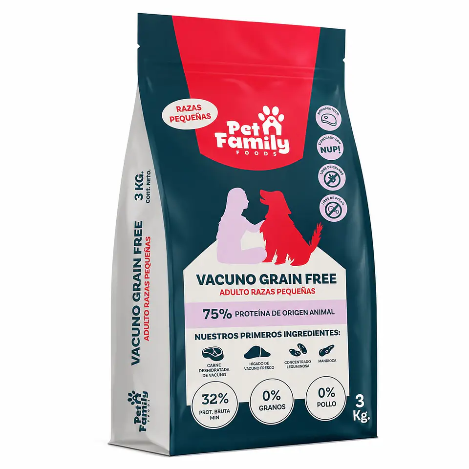 PET FAMILY GRAIN FREE RAZA PEQUEÑA 3 KG 1