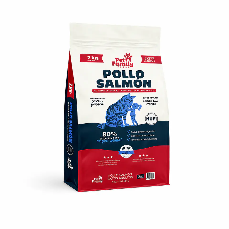 PET FAMILY GATO POLLO SALMON 7 KG 1