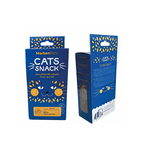 CATS SNACK GALLETAS RELLENAS ATUN CON OSTION 80 GR.