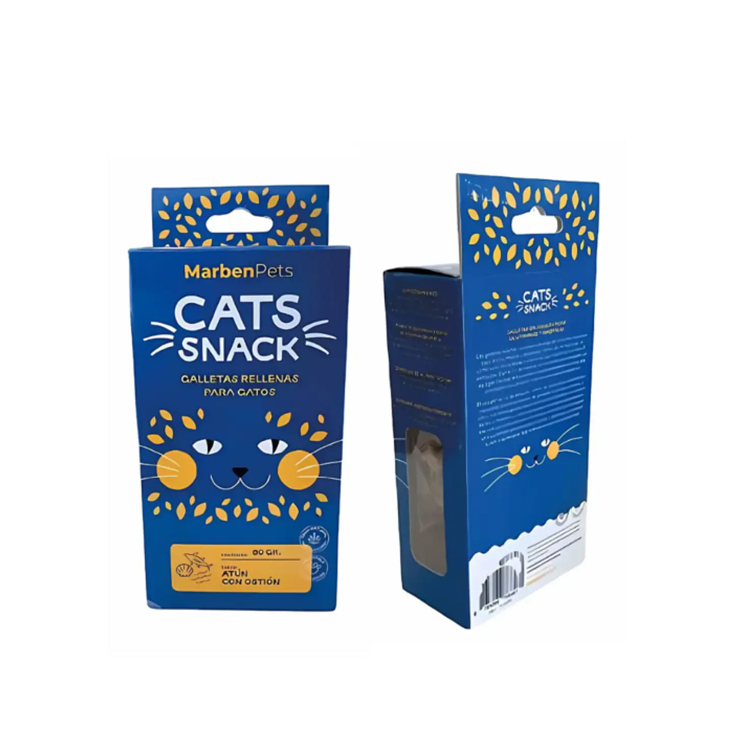 CATS SNACK GALLETAS RELLENAS ATUN CON OSTION 80 GR. 1
