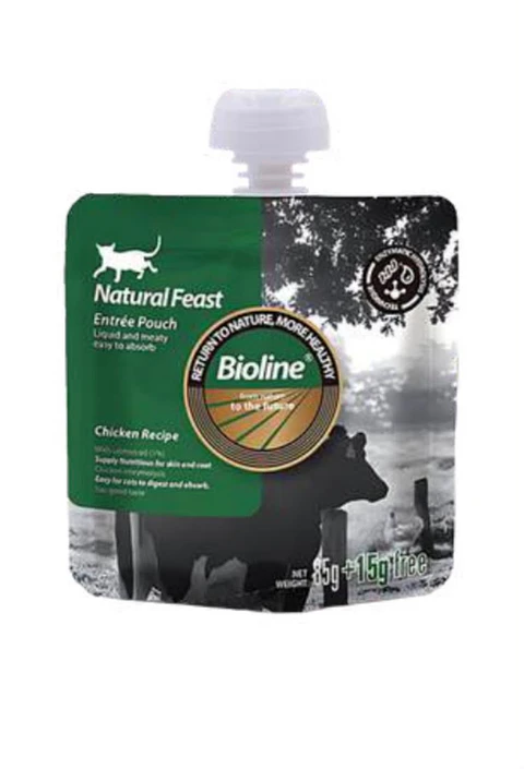 BIOLINE GATO POUCH ALIMENTO COMPLETO DE POLLO 100 GR