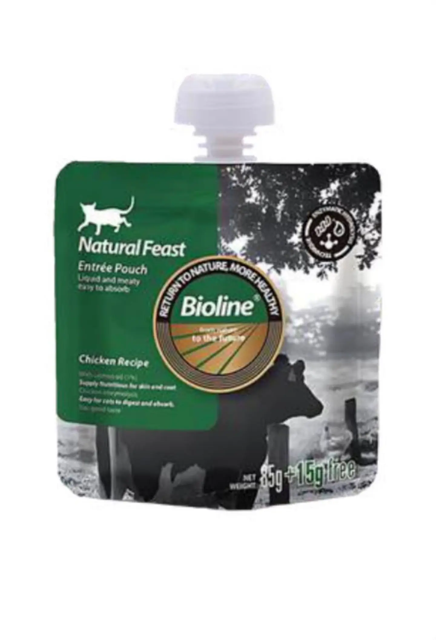 BIOLINE GATO POUCH ALIMENTO COMPLETO DE POLLO 100 GR 1