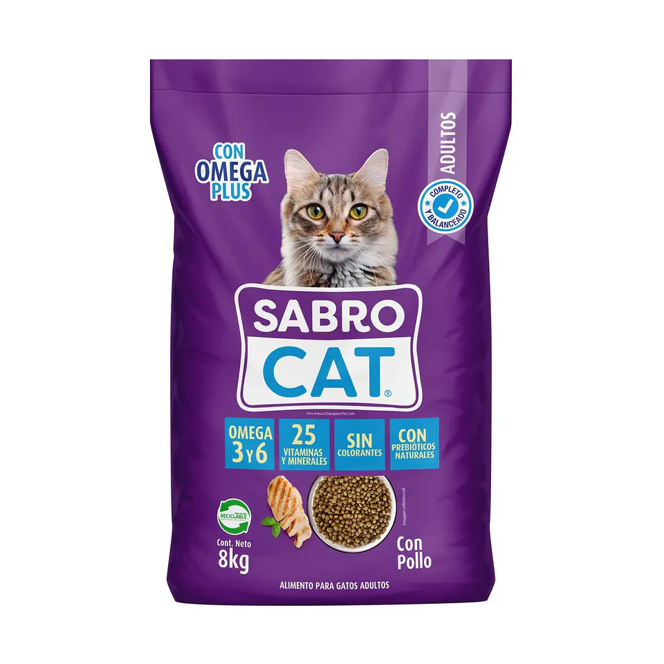 SABROCAT SABOR POLLO GATO ADULTO 8 KG 1