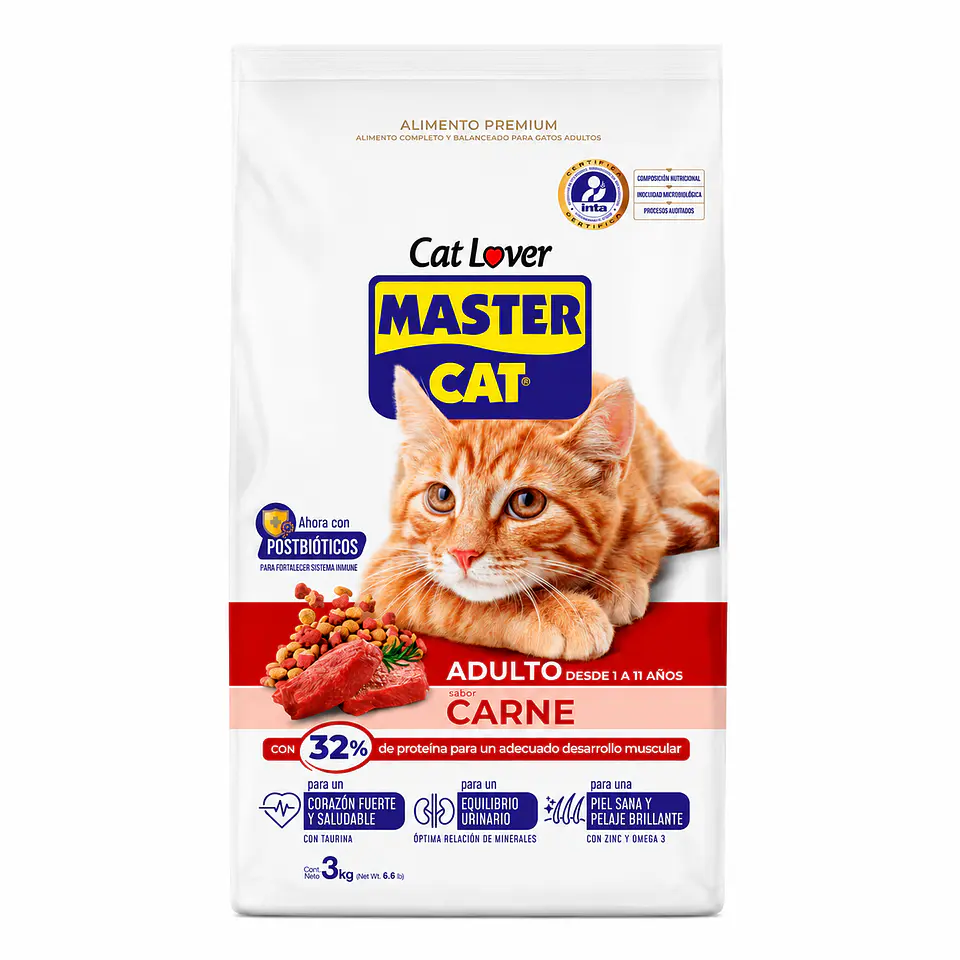MASTER CAT CARNE ADULTO 8 KG 1