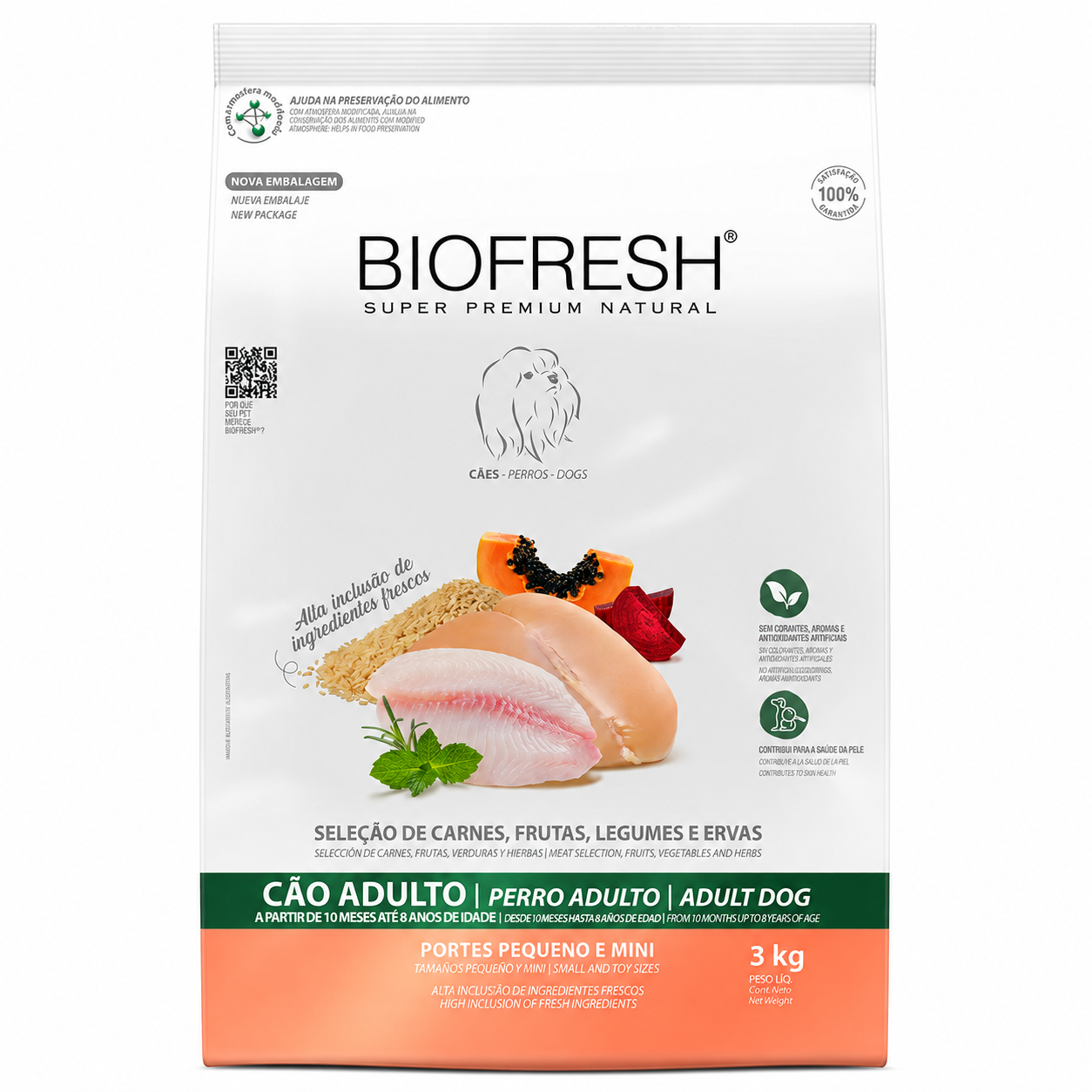BIOFRESH PERRO ADULTO RAZA PEQUEÑA Y MINI 3 KG