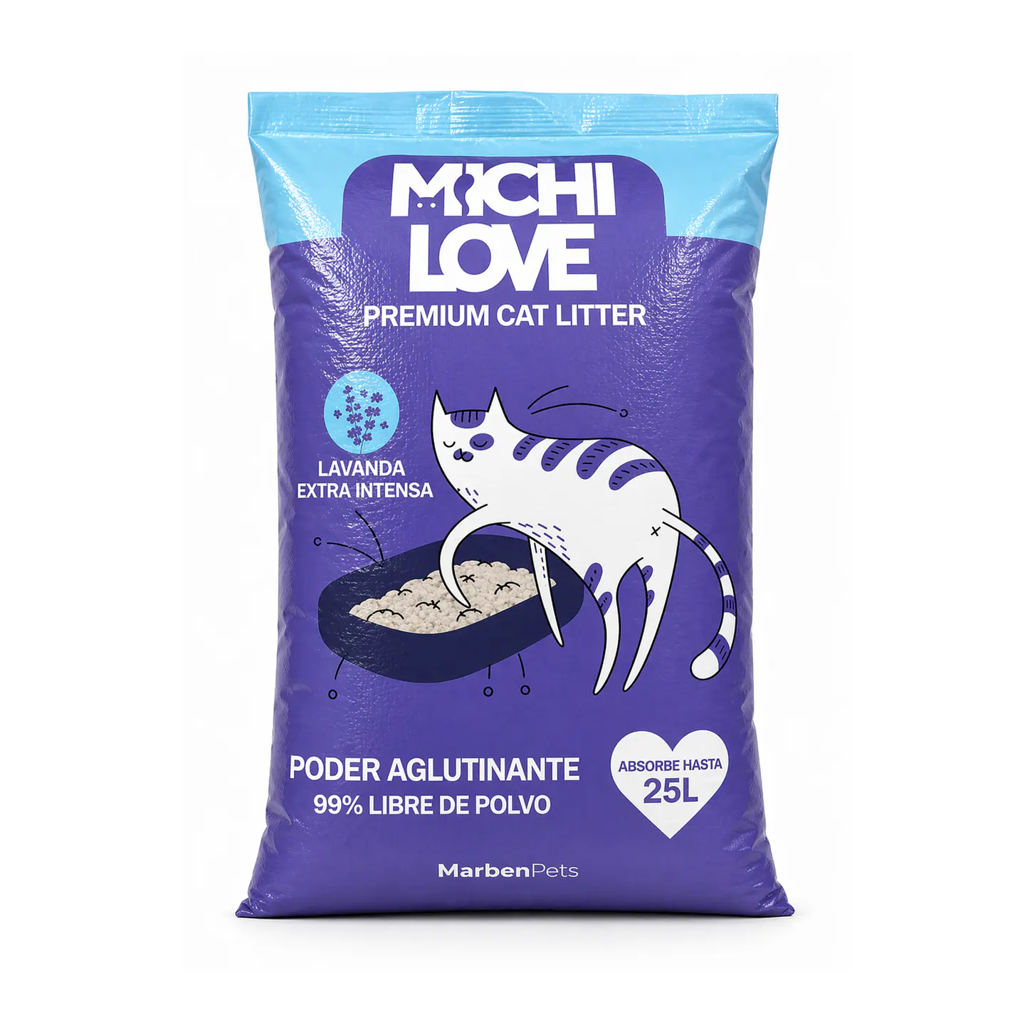 ARENA SANITARIA MICHI LOVE EXTRA LAVANDA 20 KG 1