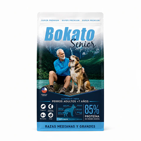 BOKATO PERRO SENIOR RAZA MEDIANA Y GRANDE 12 KG